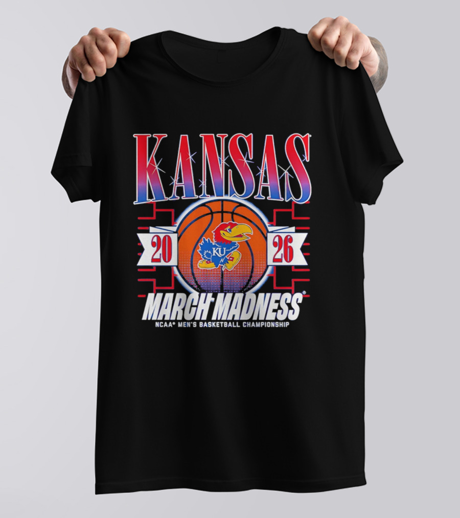 Kansas Jayhawks 2026 NCAA Men's Basketball Championship March Madness T-Shirt