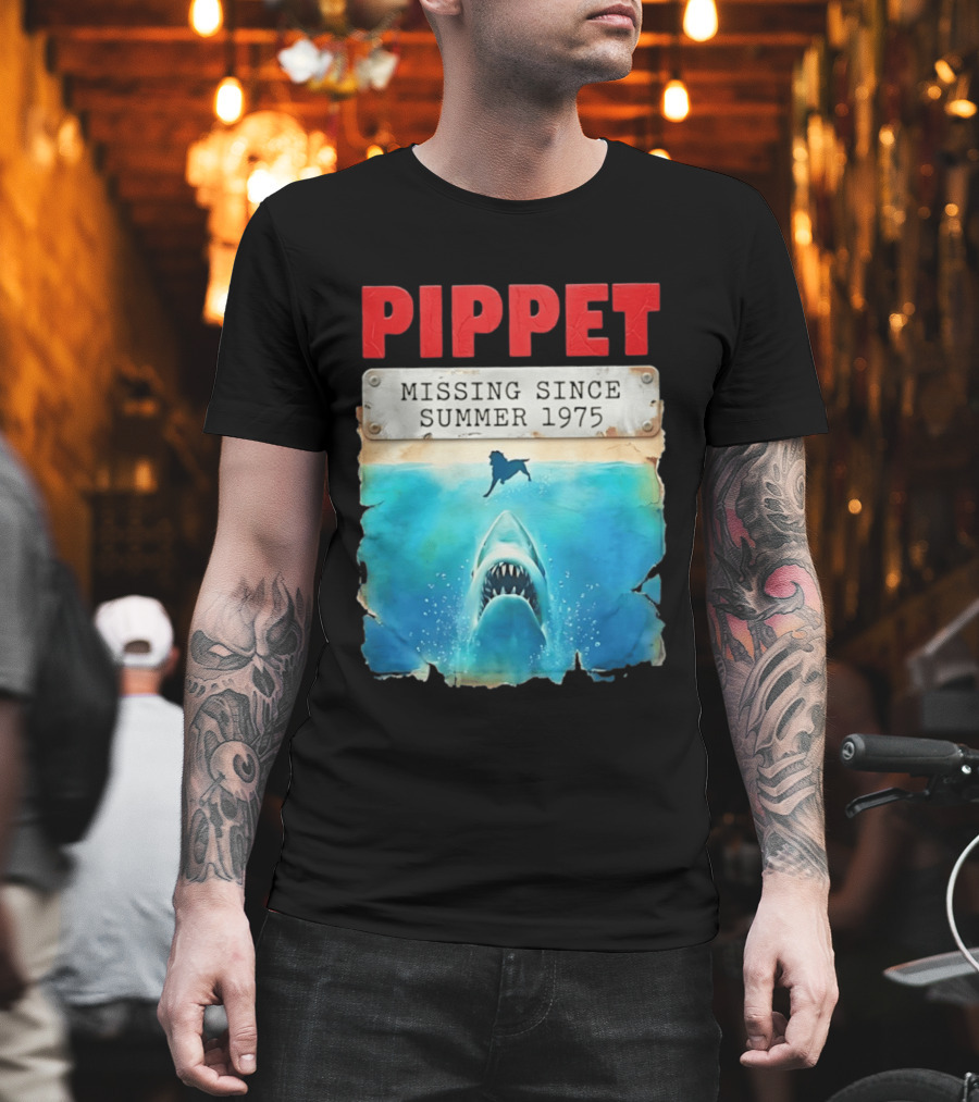 Pippet Missing Since Summer 1975 Shark Attack Scene T-Shirt