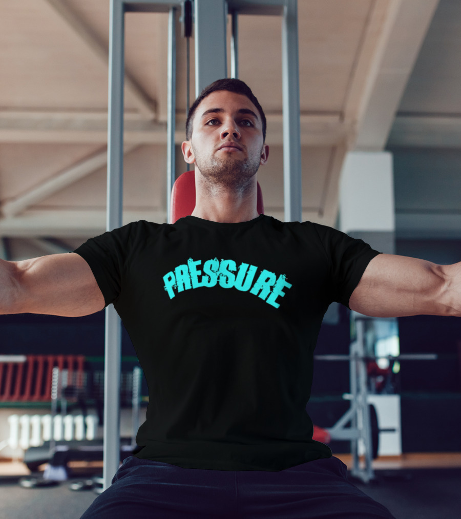 Pressure Teal Distressed Arched T-Shirt