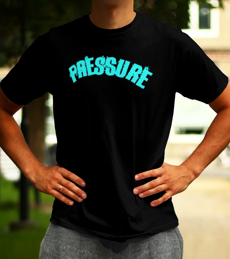 Pressure Teal Distressed Arched T-Shirt