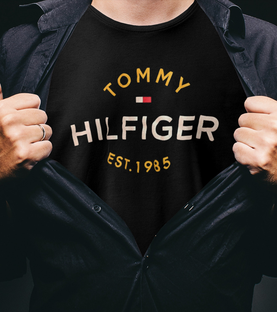 Tommy Hilfiger Est 1985 Classic Red White Branding Heritage T-Shirt