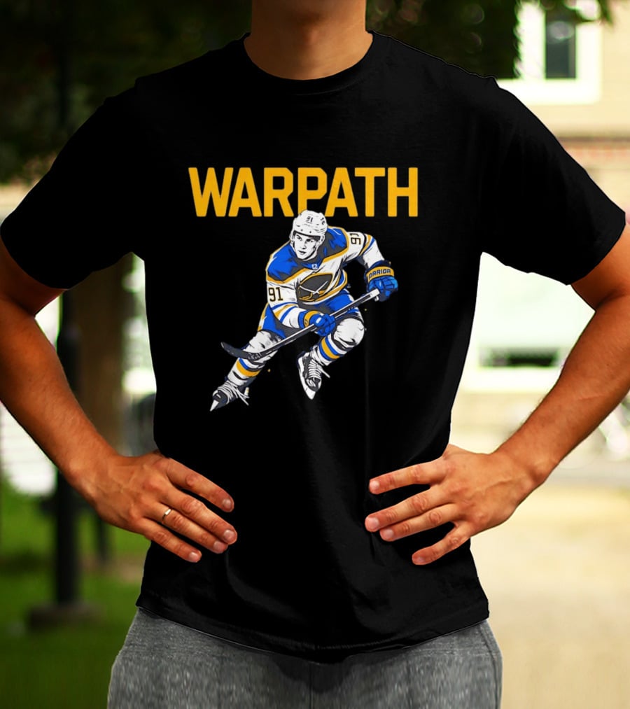 Warpath Josh Doan 91 Buffalo Sabres Hockey T-Shirt
