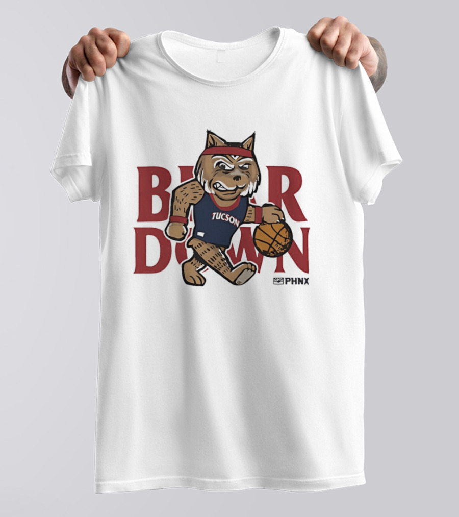 Arizona Wildcats Basketball Bear Down PHNX Tucson Jersey T-Shirt
