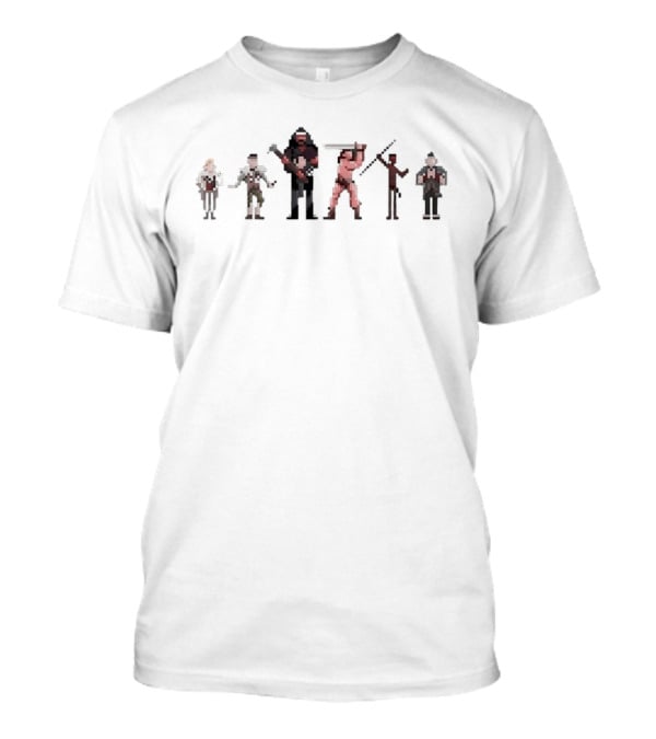 Hyborian Age Warriors Conan Pixelated Characters Retro Gaming Edition T-Shirt