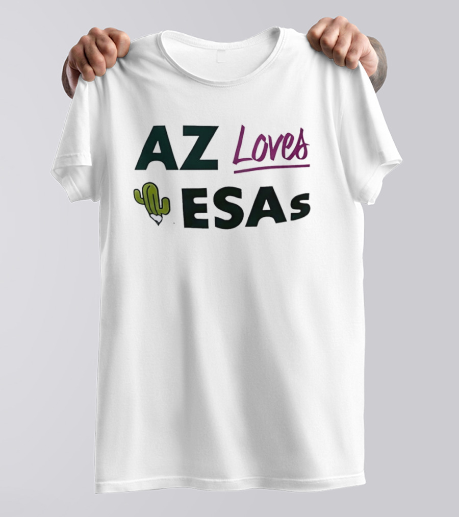 AZ Loves ESAs Cactus Heart T-Shirt