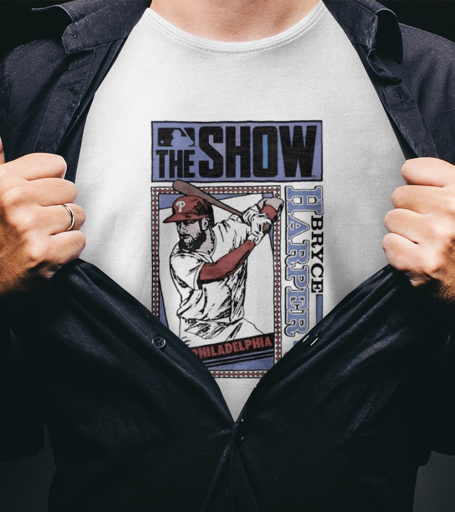 The Show Bryce Harper Philadelphia Phillies MLB Caricature T-Shirt