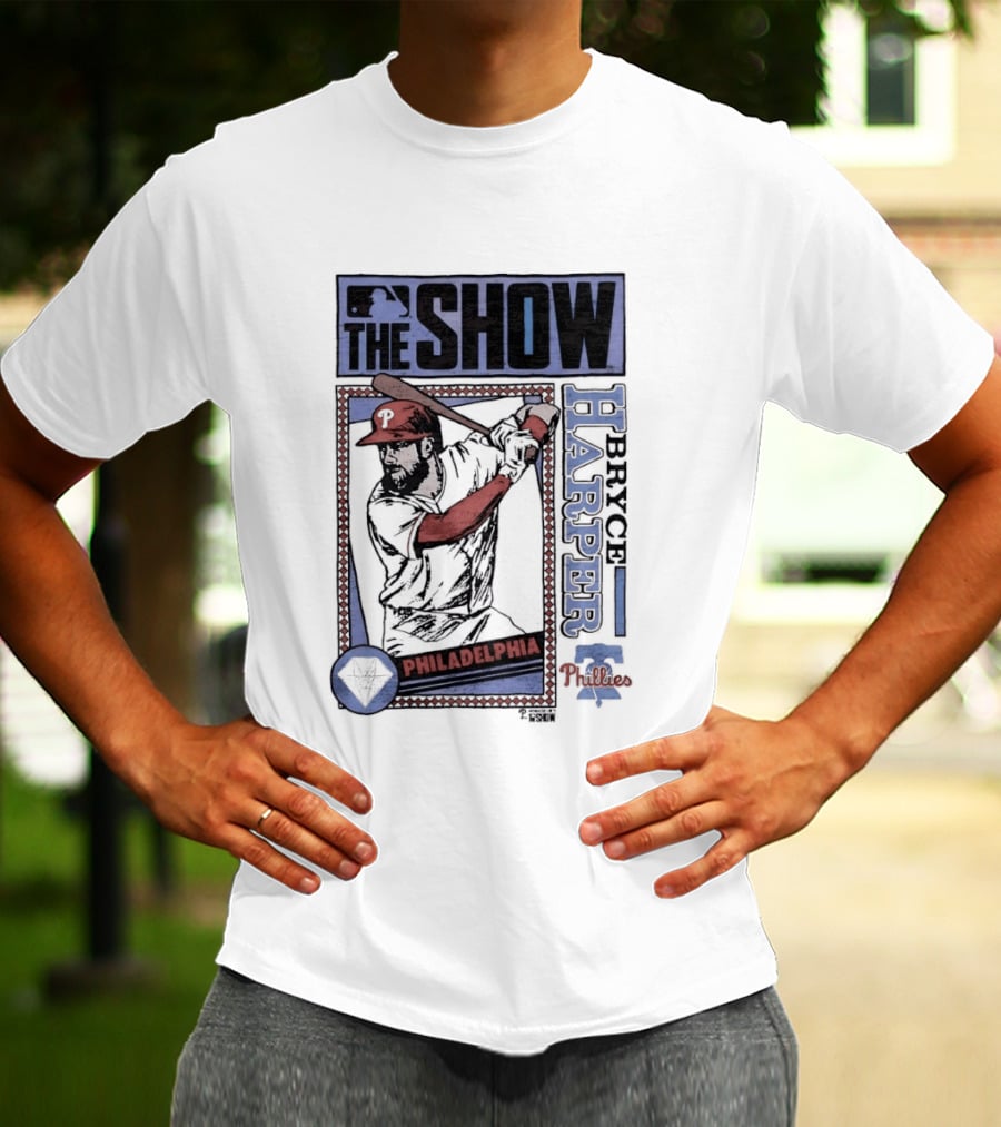 The Show Bryce Harper Philadelphia Phillies MLB Caricature T-Shirt