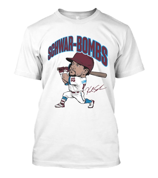 SchwarBombs Kyle Schwarber Philadelphia Phillies Caricature T-Shirt