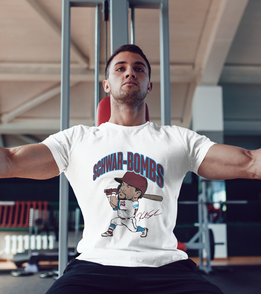 SchwarBombs Kyle Schwarber Philadelphia Phillies Caricature T-Shirt