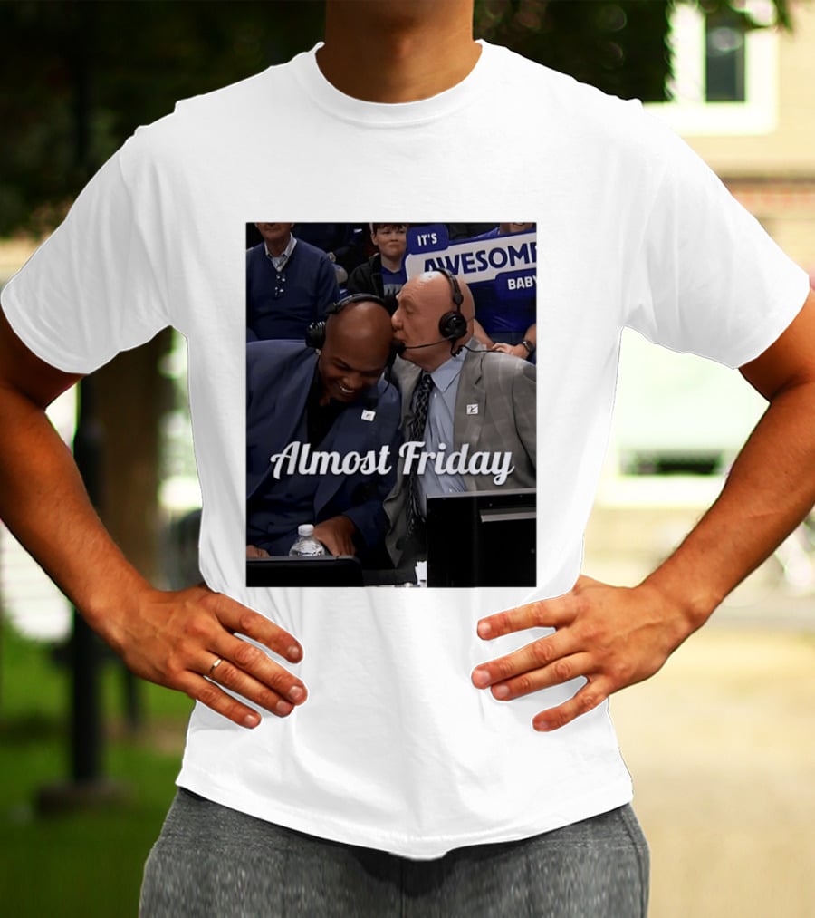 Dick Vitale Kissing Charles Barkley Almost Friday It's Awesome Baby T-Shirt