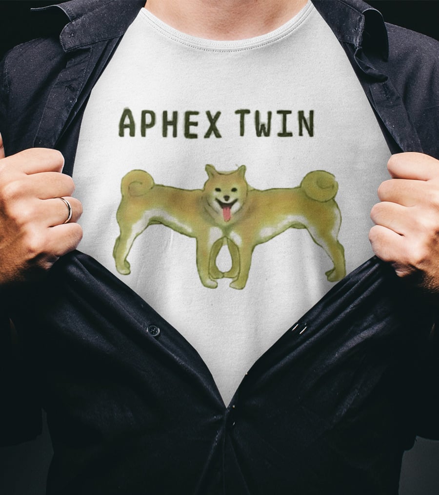 Dog Aphex Twin Two Headed Dog T-Shirt