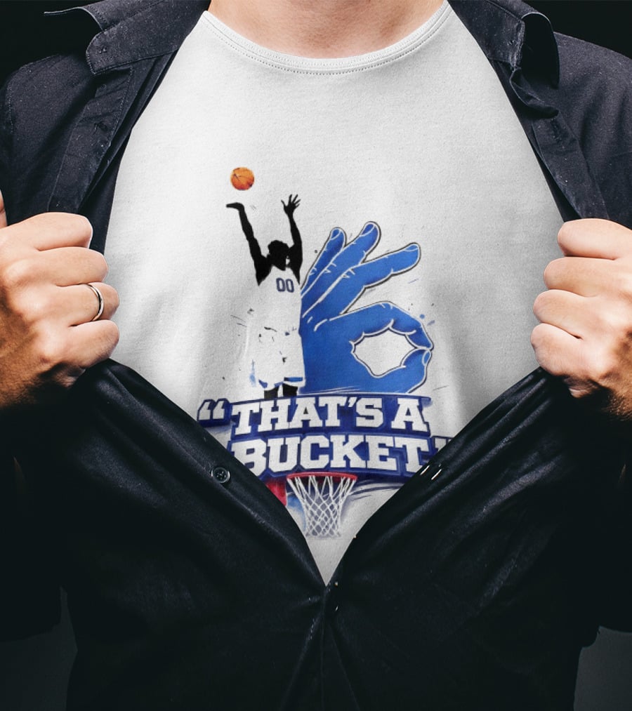 00 That's A Bucket Basketball Shot Gesture T-Shirt