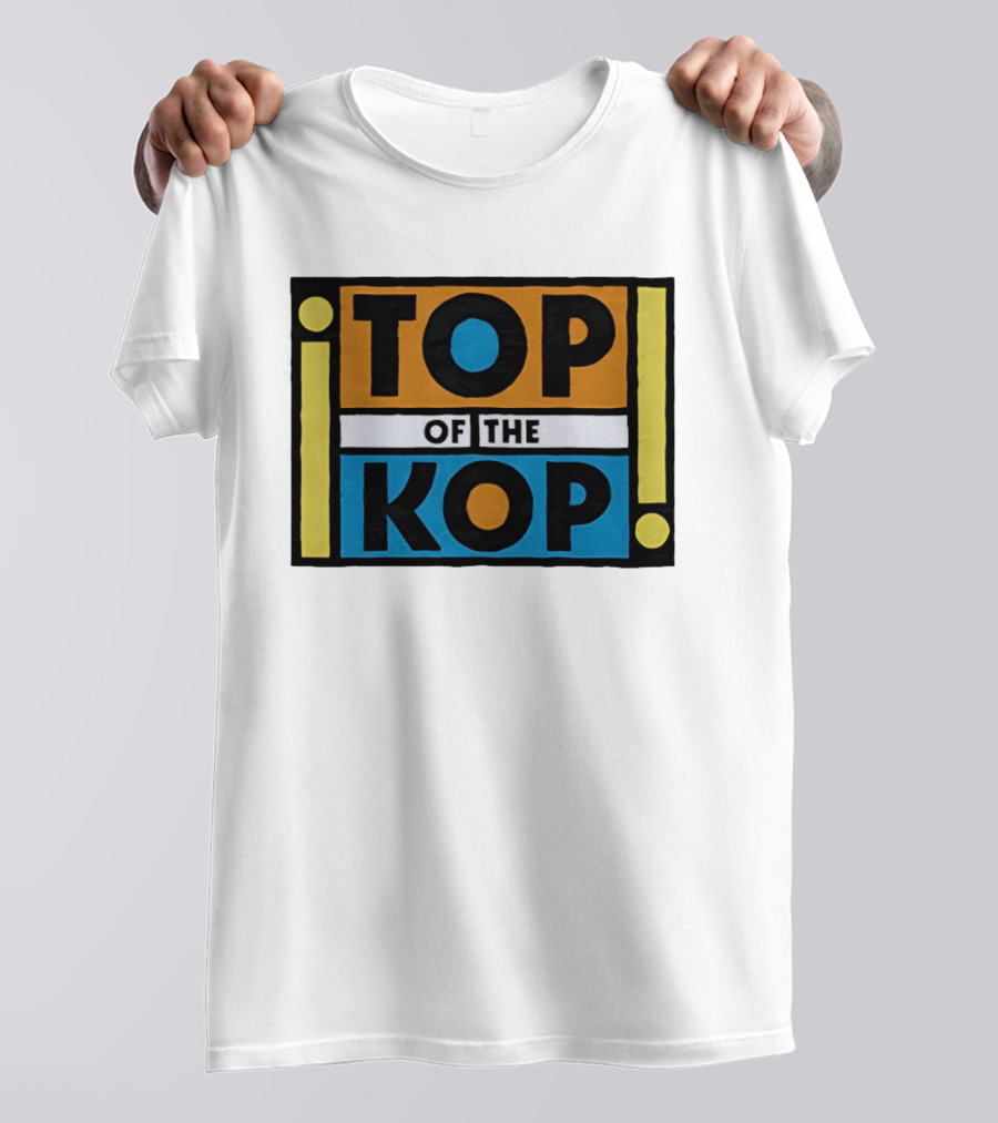 Top Of The Kop Block Lettering Bold Colorful Rectangles T-Shirt