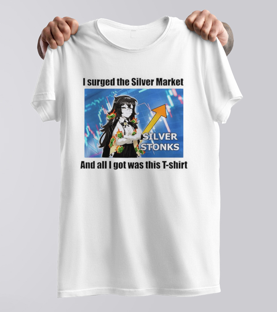 Grimmi 2026 Silver Stonks Crashed The Market With Business Insight T-Shirt