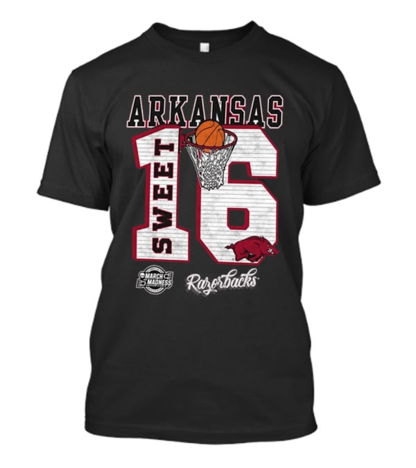 Arkansas Razorbacks March Madness 2026 NCAA Sweet 16 Basketball T-Shirt