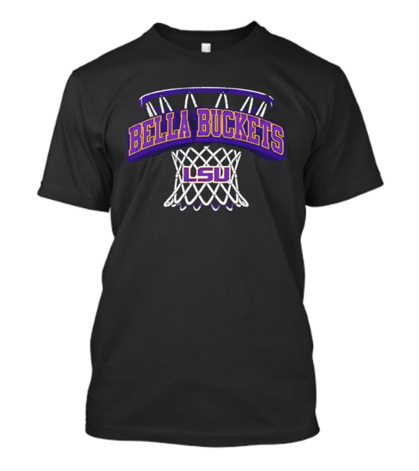 Bella Hines LSU Tigers Bella Buckets Basketball Net T-Shirt