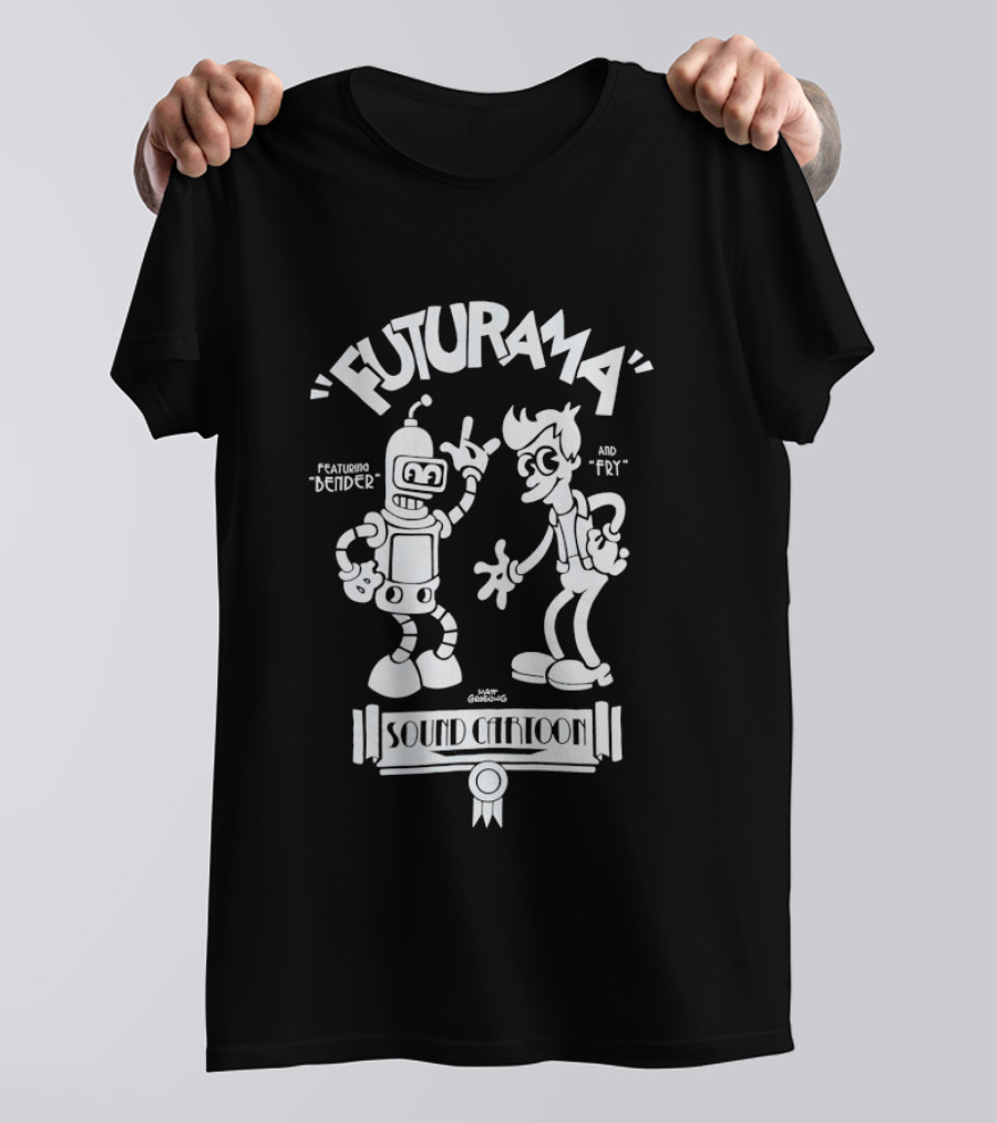 Futurama Featuring Bender And Fry Sound O Vision Cartoon T-Shirt