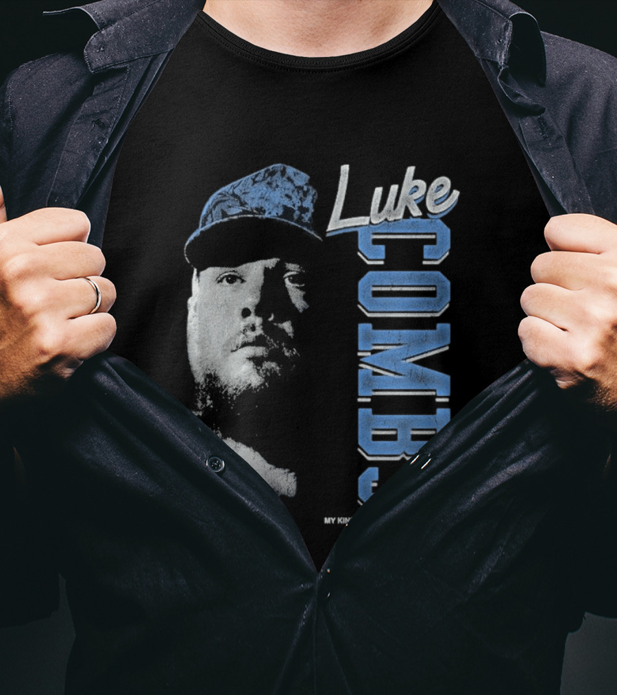 Luke Combs My Kinda Saturday Night Tour Hat And Bearded Face T-Shirt
