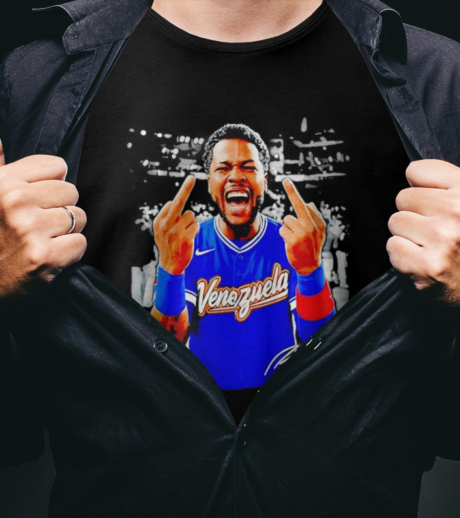 Maikel Garcia Venezuela 2026 MVP Middle Finger Baseball Team T-Shirt