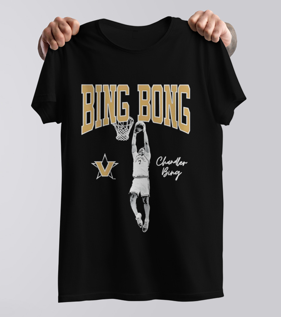 Chandler Bing Bong Vanderbilt Commodores Basketball Dunk T-Shirt