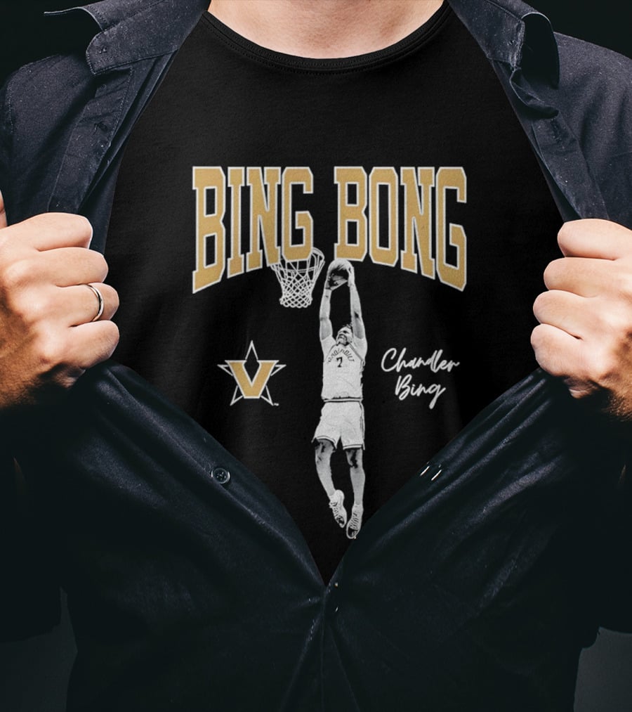 Chandler Bing Bong Vanderbilt Commodores Basketball Dunk T-Shirt