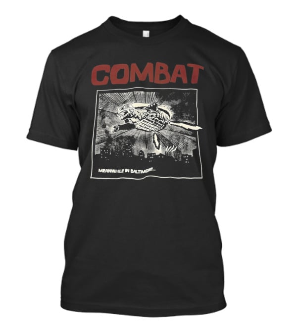 Combat Mean While In Baltimore Sunburst And Bird T-Shirt