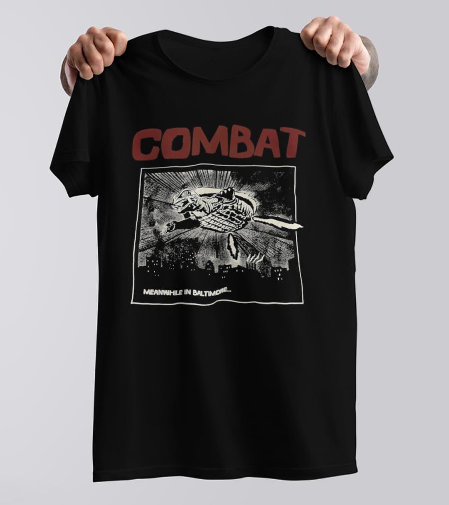 Combat Mean While In Baltimore Sunburst And Bird T-Shirt