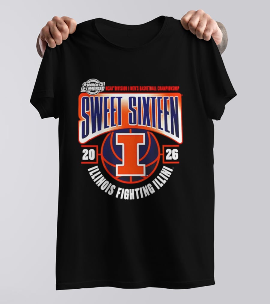 Illinois Fighting Illini Sweet Sixteen NCAA Men's Basketball 2026 T-Shirt