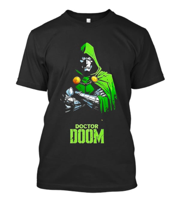 Doctor Doom Green Armor Crossed Arms Marvel T-Shirt