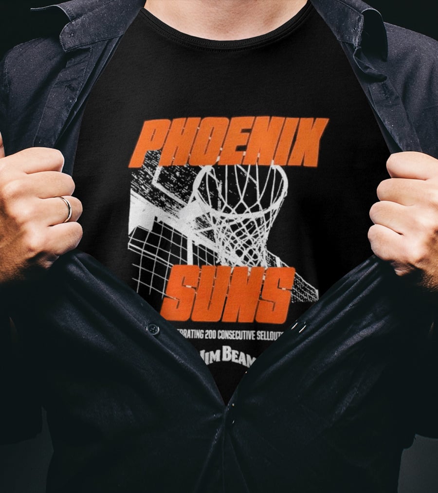 Phoenix Suns 200 Consecutive Sellouts Celebration Jim Beam T-Shirt