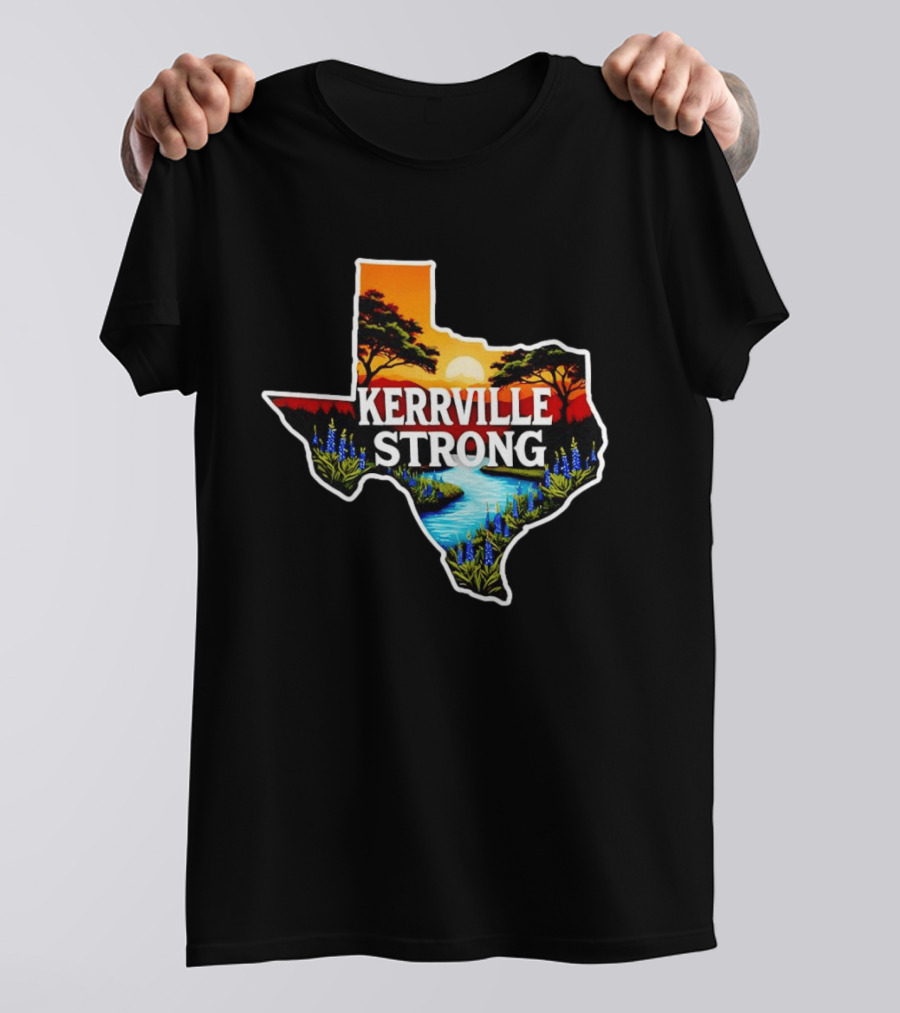 Kerrville Strong Texas Hill Country Scenery Support T-Shirt