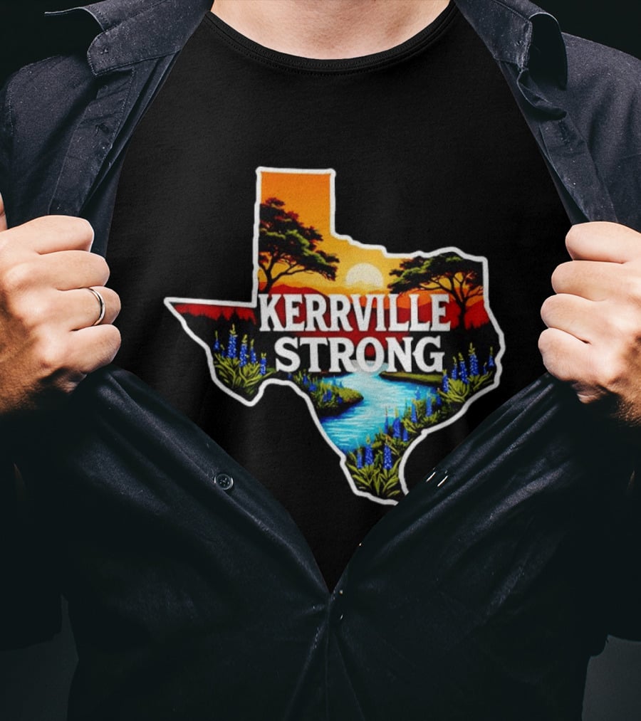 Kerrville Strong Texas Hill Country Scenery Support T-Shirt