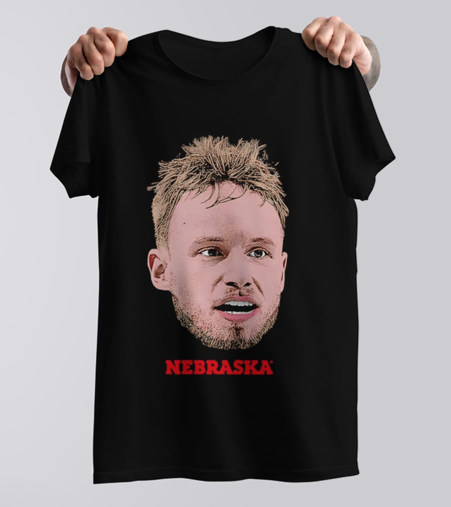Rienk Mast Nebraska Cornhuskers Big Head Basketball Fan Favorite T-Shirt