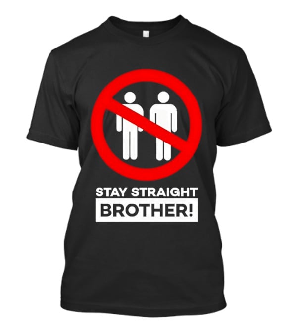Stay Straight Brother Circle Cross Stencil T-Shirt