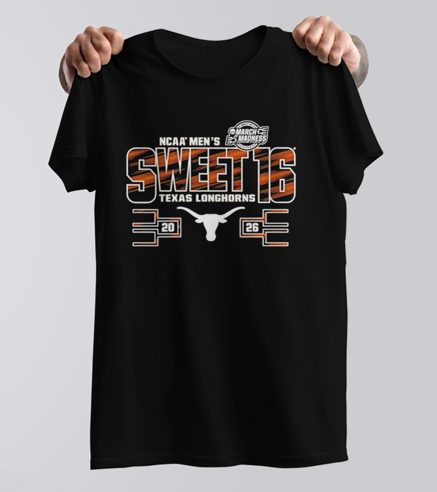 NCAA Men's March Madness 2026 Texas Longhorns Sweet 16 T-Shirt