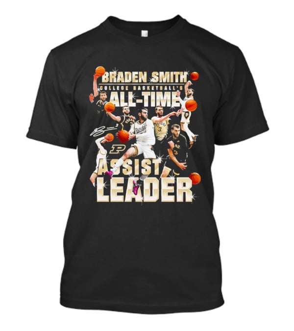 Braden Smith College Basketball's All Time Assist Leader Purdue Boilermakers T-Shirt