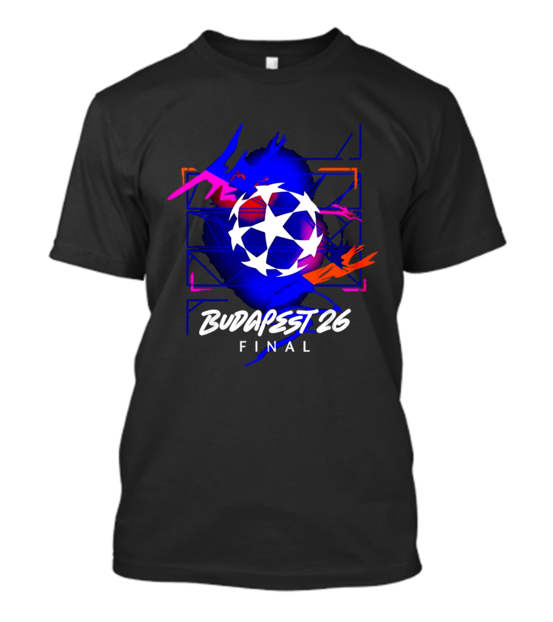 Budapest 26 Final UCL Decorative Hero Soccer Star T-Shirt