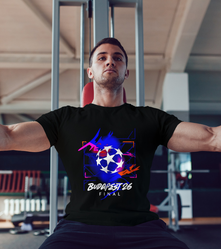 Budapest 26 Final UCL Decorative Hero Soccer Star T-Shirt