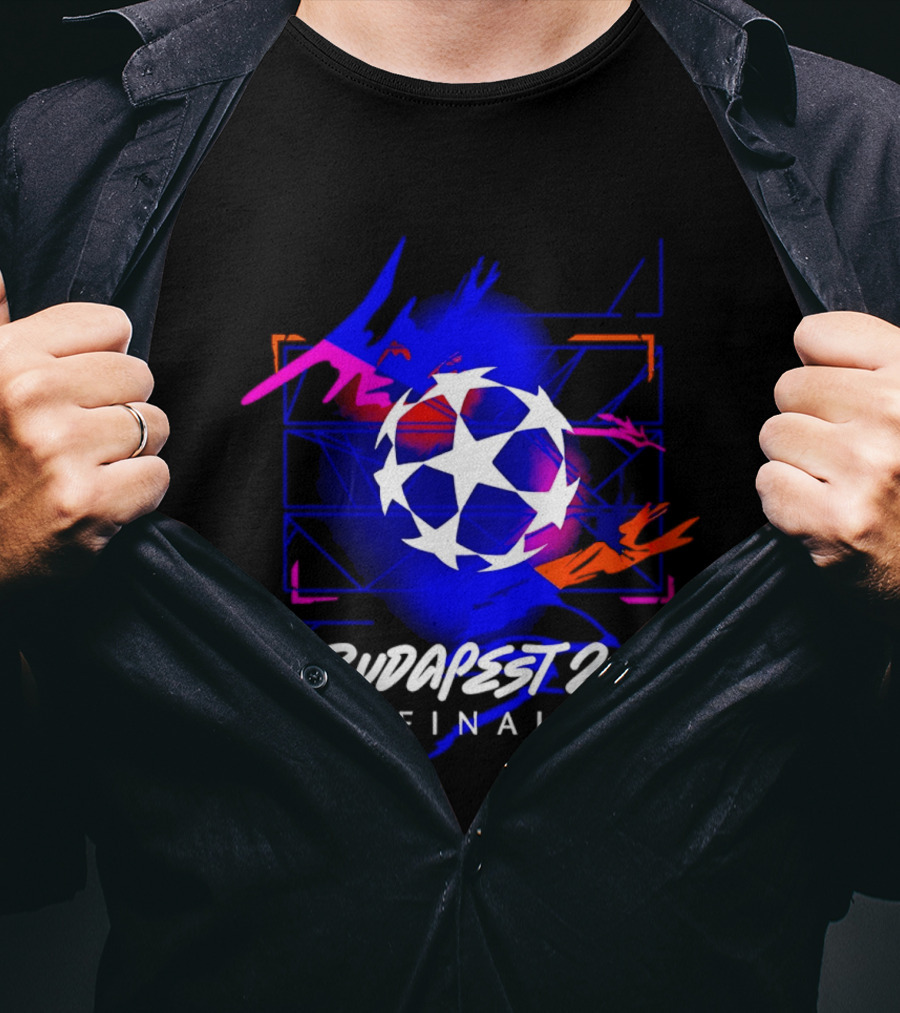 Budapest 26 Final UCL Decorative Hero Soccer Star T-Shirt