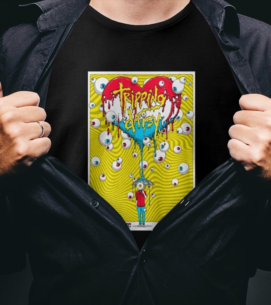 Tripping Daisy Spring Tour 2026 Psychedelic Heart And Eye Balloons By Cody Schibi T-Shirt