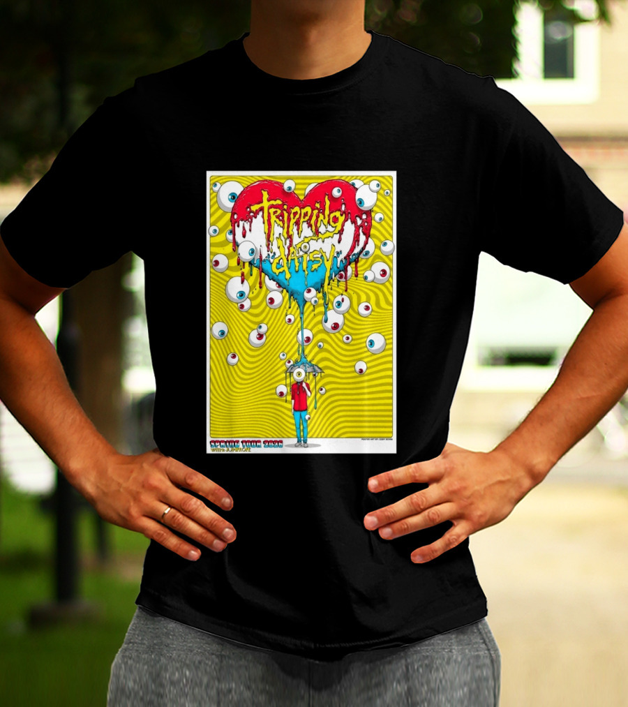 Tripping Daisy Spring Tour 2026 Psychedelic Heart And Eye Balloons By Cody Schibi T-Shirt