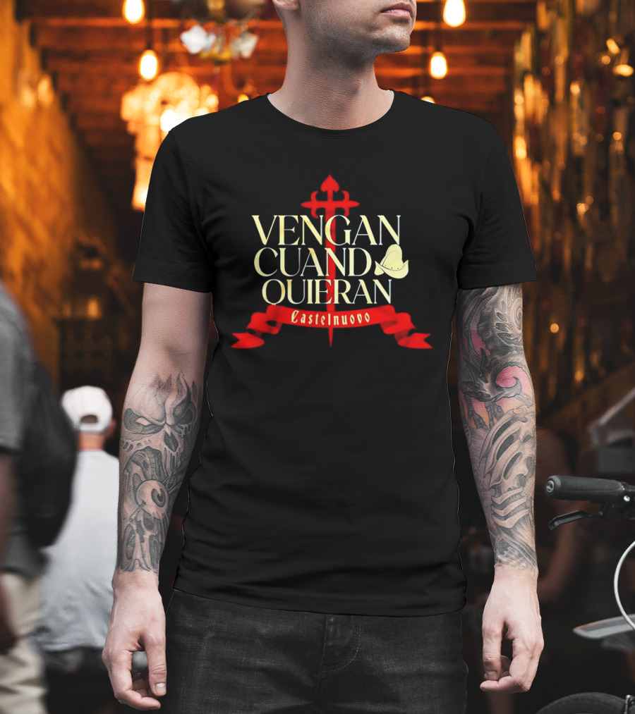 Vengan Cuando Quieran Castelnuovo Cross And Dove T-Shirt