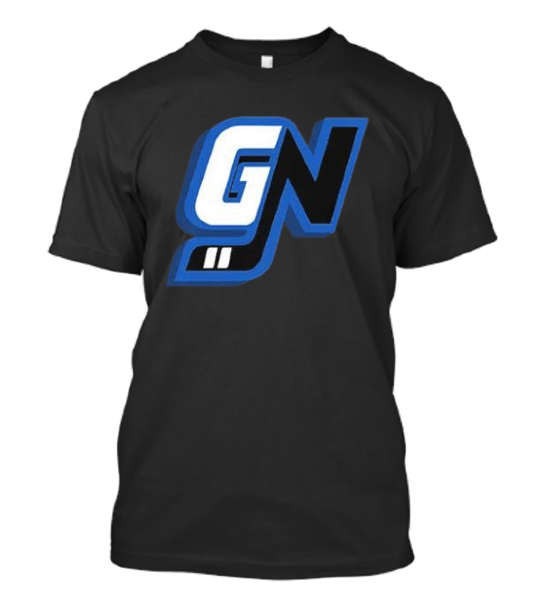 Game Notes GN Initials Blue Black T-Shirt