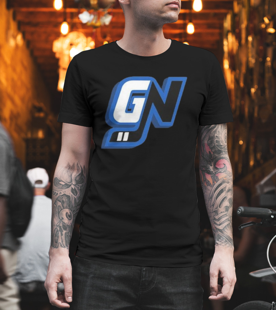Game Notes GN Initials Blue Black T-Shirt