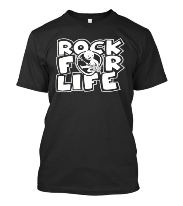 Rock For Life Skeleton Guitarist T-Shirt