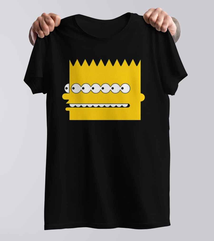 Simps Multi Mult Bart Yellow Silhouette Cartoon Eyes T-Shirt