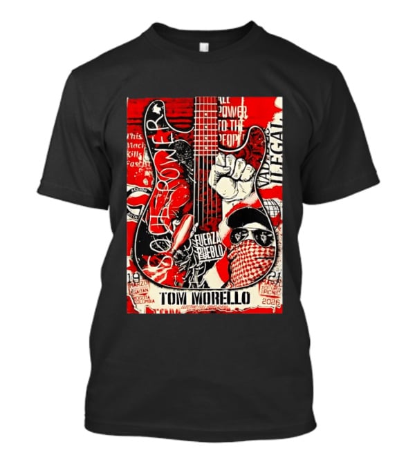 Tom Morello Soul Power Bogota Colombia March 19 21 2026 Fuerza Del Pueblo T-Shirt