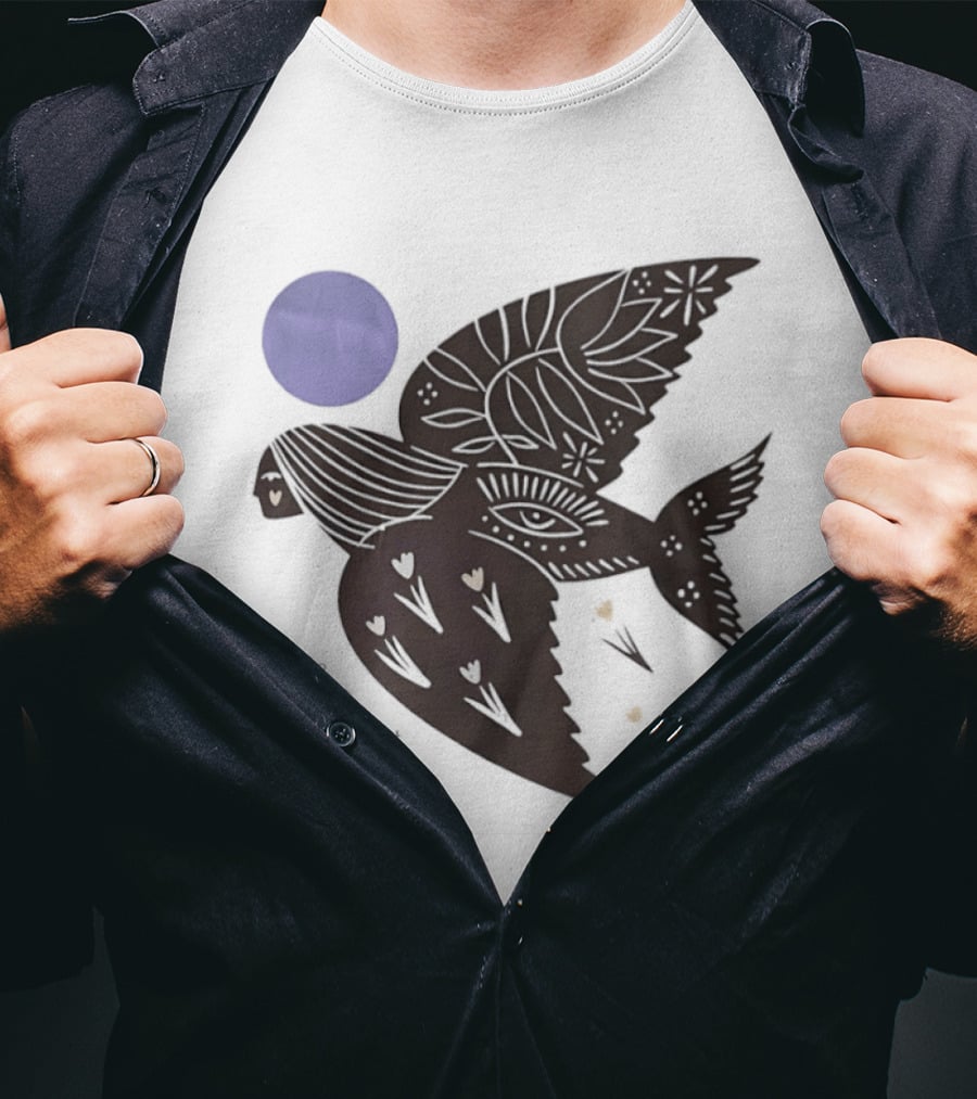 May Our Daughters Become Ungovernable Bird Floral Sun Hearts T-Shirt