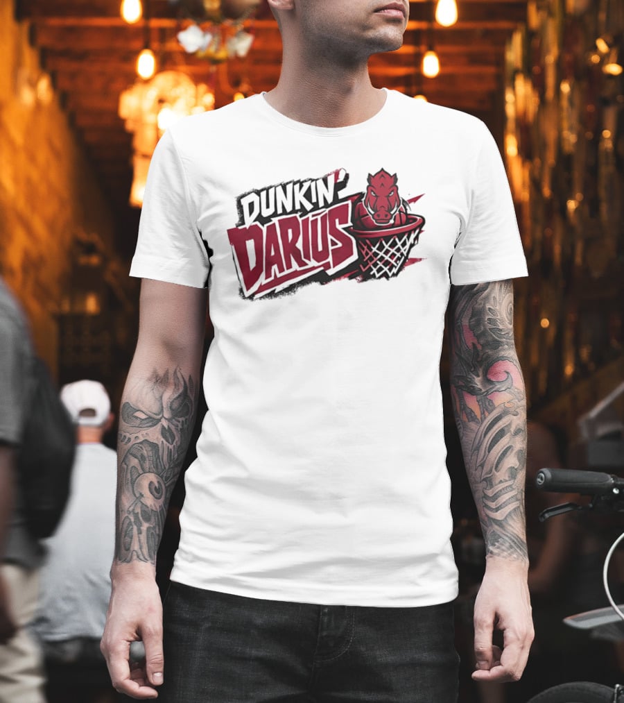 Darius Acuff Jr Arkansas Razorbacks Dunkin Darius Basketball Hoop T-Shirt