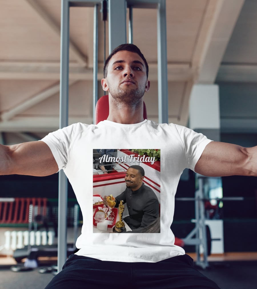 Almost Friday Michael B Jordan Enjoys Hamburger Oscar Win Celebration 2026 T-Shirt